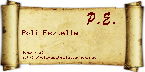 Poli Esztella névjegykártya